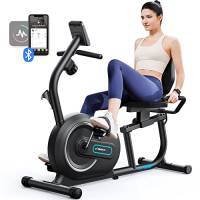 MERACH Cyclette da Seduta Magnetica, Recumbent Bike con 8 Livelli di Resistenza Regolabili, Display LCD e Sensori di Frequenza Cardiaca, Ideale per Allenamento Riabilitativo, Capacità Massima 136kg